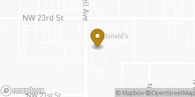Map showing the location of ATM Walgreens in Bethany, OK