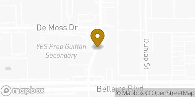 Map showing the location of Sharpstown KinderCare in Houston, TX 77074
