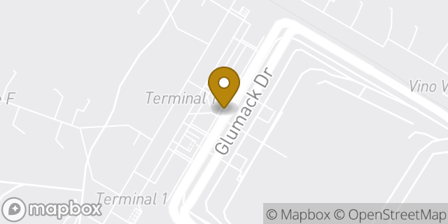 Map showing the location of MSP - Minneapolis Saint Paul International Airport T1/Humphrey T2 in Minneapolis, MN 55111
