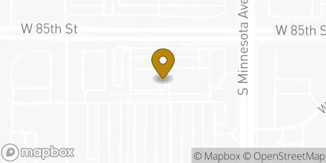 Map showing the location of Starbucks Coffee Company in Sioux Falls, SD 57108