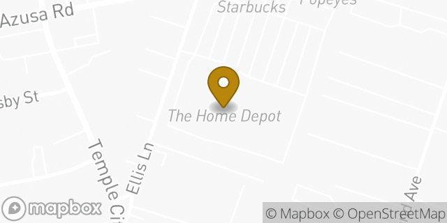 Map showing the location of Home Services at The Home Depot in El Monte, CA 91731