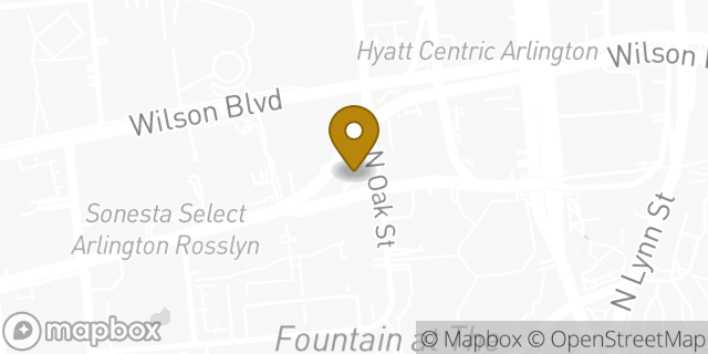 Map showing the location of Starbucks in Arlington, VA 22209