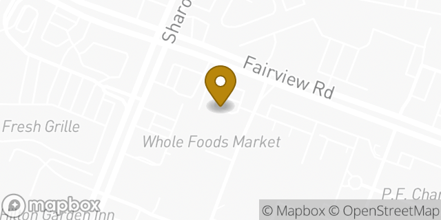 Map showing the location of Whole Foods Market in Charlotte, NC 28210