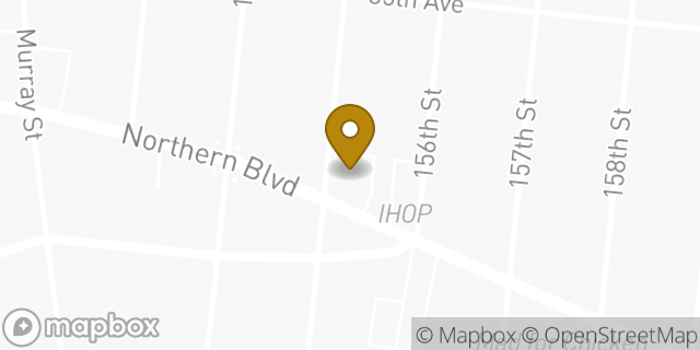 Map showing the location of AutoZone in Flushing, NY 11354