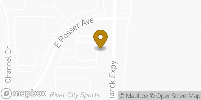 Map showing the location of Subway in Bismarck, ND 58501