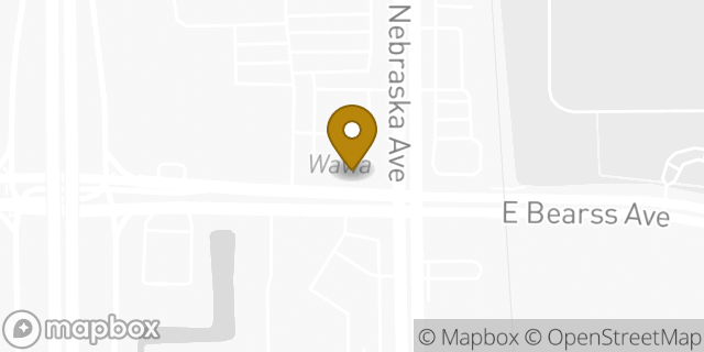 Map showing the location of Walmart Supercenter in Tampa, FL 33613