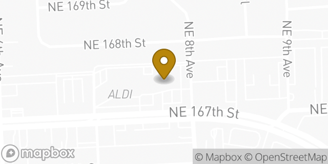 Map showing the location of Walgreens in North Miami Beach, FL 33162