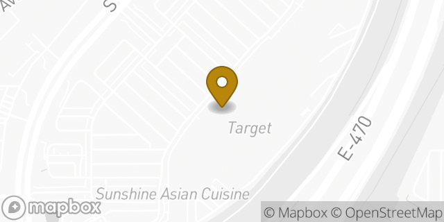 Map showing the location of Target in Aurora, CO 80016