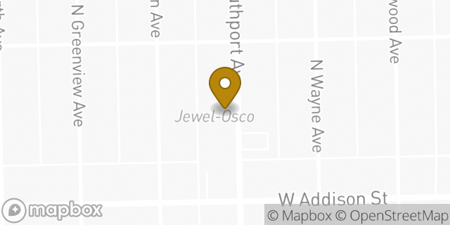 Map showing the location of Jewel-Osco in Chicago, IL 60613