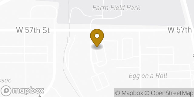 Map showing the location of Starbucks in Sioux Falls, SD 57108