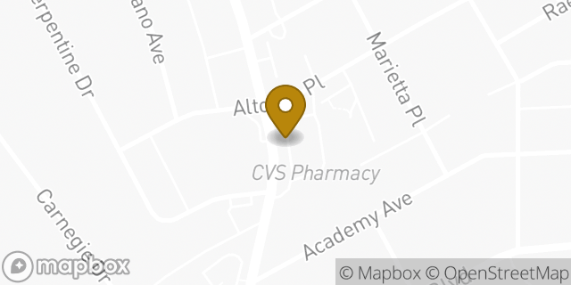 Map showing the location of CVS Pharmacy in Mt Lebanon, PA 15228