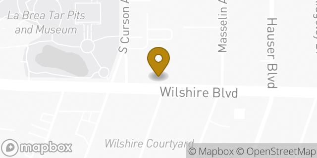 Map showing the location of Starbucks in Los Angeles, CA 90036