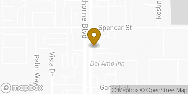 Map showing the location of Budget Rent A Car - Torrance in Torrance, CA 90503