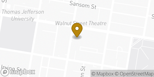 Map showing the location of Jefferson Endocrinology & Diabetes Associates in Philadelphia, PA 19107