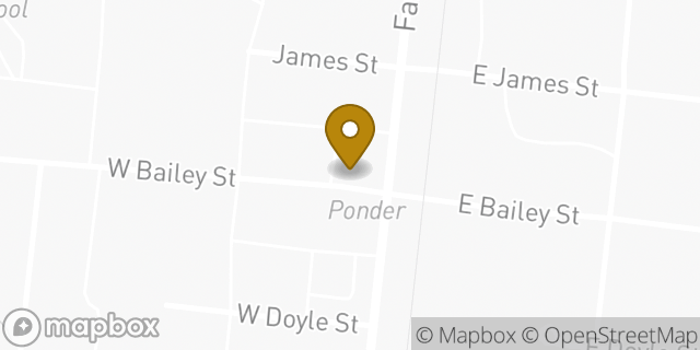 Map showing the location of Subway in Ponder, TX 76259