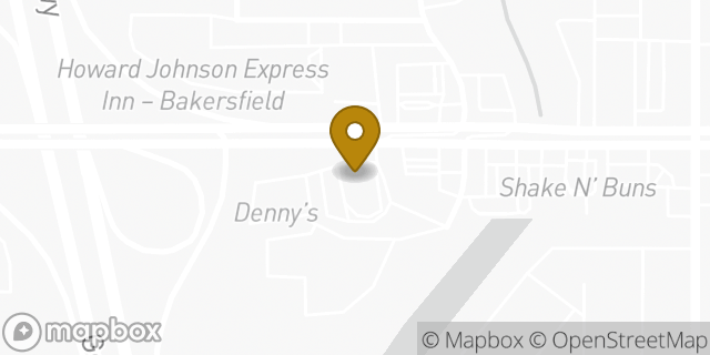 Map showing the location of McDonald's in Bakersfield, CA 93304