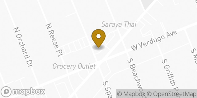 Map showing the location of Chase Bank in Burbank, CA 91506
