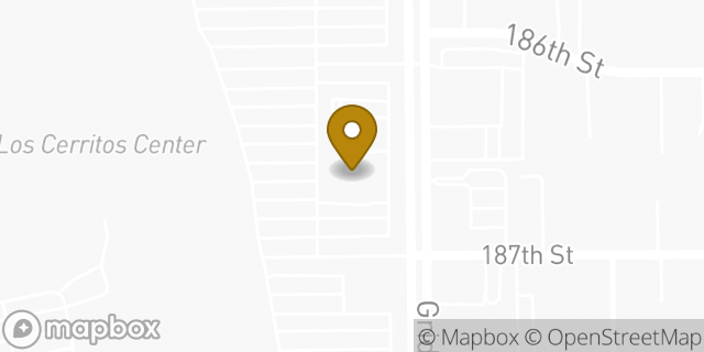 Map showing the location of Bank of America in Cerritos, CA 90703