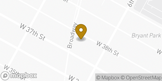 Map showing the location of ATM Broadway & 38th St in New York, NY 10018