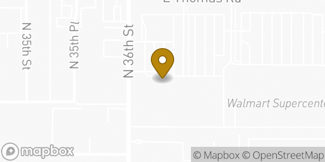 Map showing the location of The Home Depot in Phoenix, AZ 85018