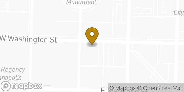 Map showing the location of Buffalo Wild Wings in Indianapolis, IN 46204