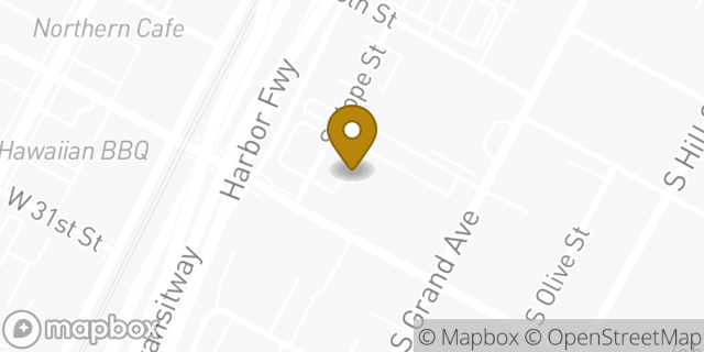 Map showing the location of County Kids Place KinderCare in Los Angeles, CA 90007