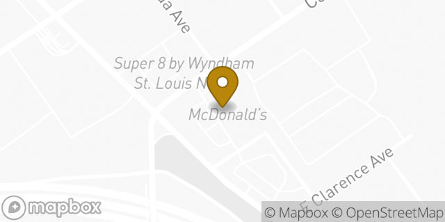 Map showing the location of McDonald's in St Louis, MO 63147