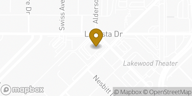 Map showing the location of Bank of America Financial Center & Drive-Thru ATM | Lakewood in Dallas, TX 75214