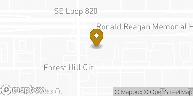 Map showing the location of ATM Walgreens in Fort Worth, TX