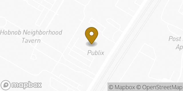 Map showing the location of Publix in Brookhaven, GA 30319