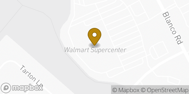 Map showing the location of Walmart Supercenter in San Antonio, TX 78216
