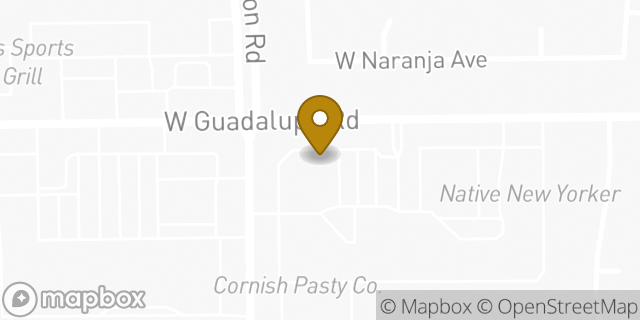 Map showing the location of Banner Health in Mesa, AZ 85202