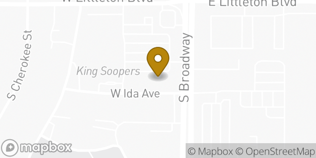 Map showing the location of The UPS Store in Littleton, CO 80120