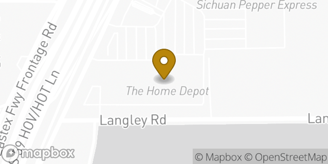 Map showing the location of The Home Depot in Houston, TX 77093