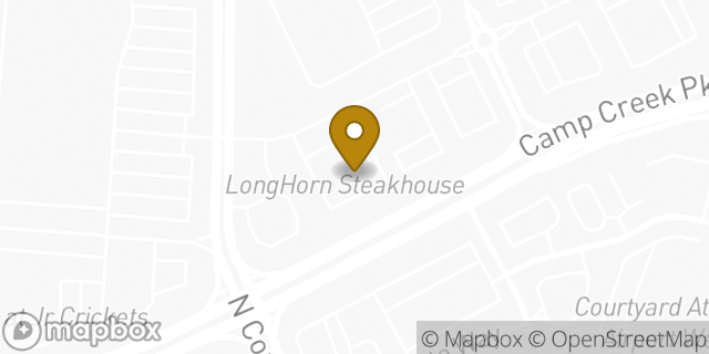 Map showing the location of LongHorn Steakhouse in East Point, GA 30344