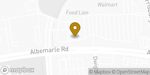 Map showing the location of Subway in Charlotte, NC 28227