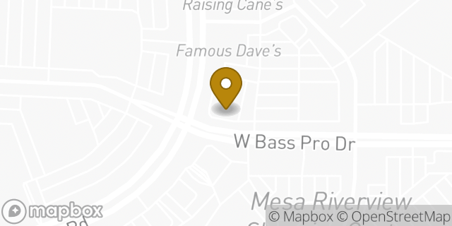 Map showing the location of Starbucks in Mesa, AZ 85201