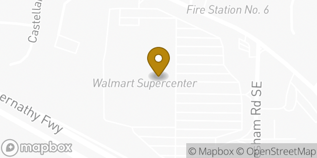 Map showing the location of Walmart Garden Center in Atlanta, GA 30316