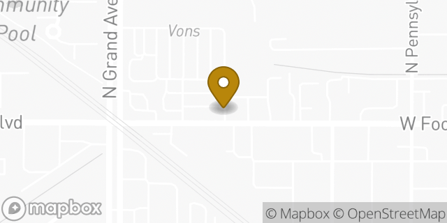 Map showing the location of Starbucks in Glendora, CA 91741
