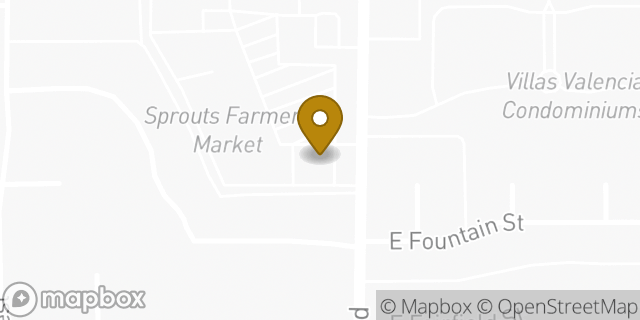 Map showing the location of Subway in Mesa, AZ 85203