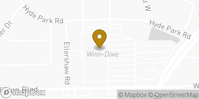 Map showing the location of Aldi in Jacksonville, FL 32210