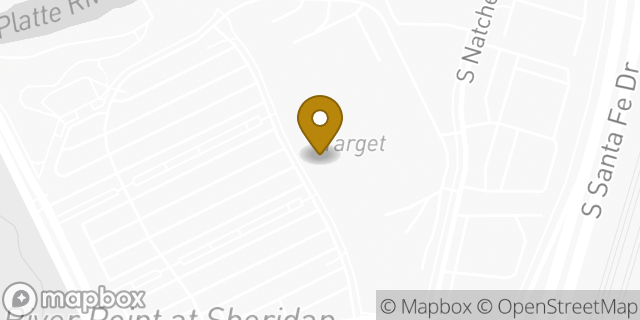 Map showing the location of Target in Sheridan, CO 80110