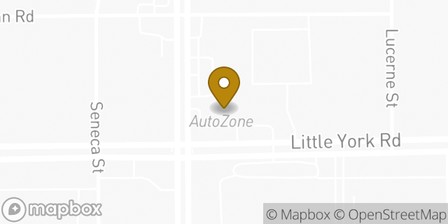 Map showing the location of AutoZone in Houston, TX 77016