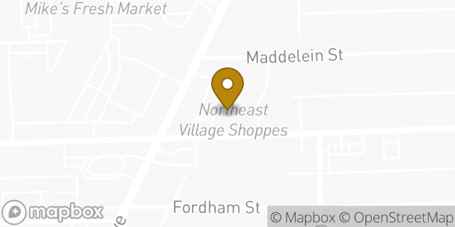 Map showing the location of Foot Locker in Detroit, MI 48205