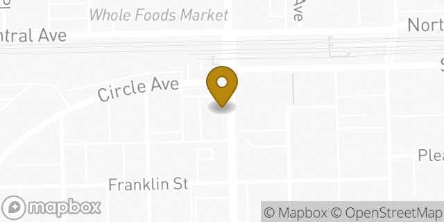 Map showing the location of Dunkin' in Forest Park, IL 60130