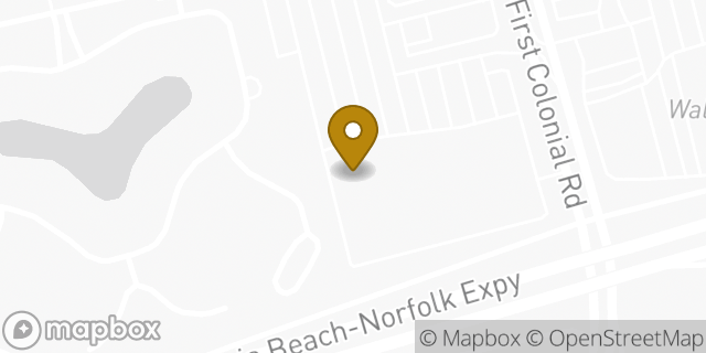 Map showing the location of Starbucks in Virginia Beach, VA 23451
