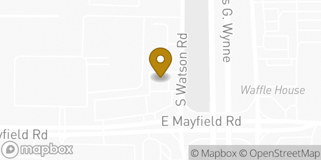 Map showing the location of Hwy 360 & Mayfield in Arlington, TX 76014