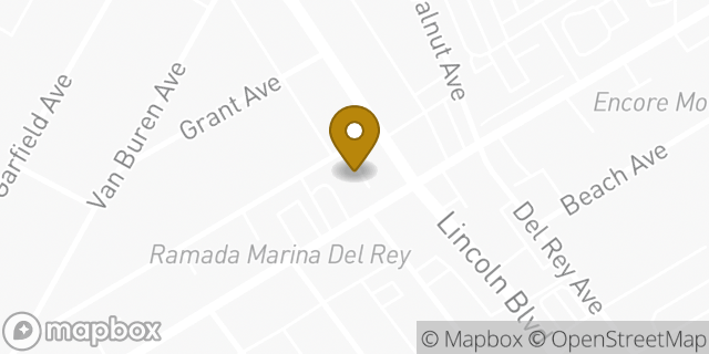 Map showing the location of Enterprise Rent-A-Car in Marina del Rey, CA 90292