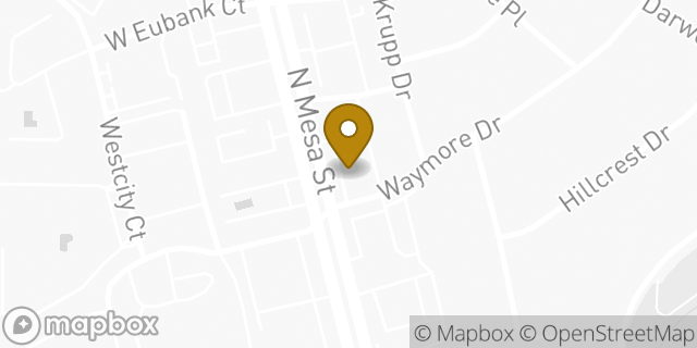 Map showing the location of Amazon Locker - Blender in El Paso, TX 79902