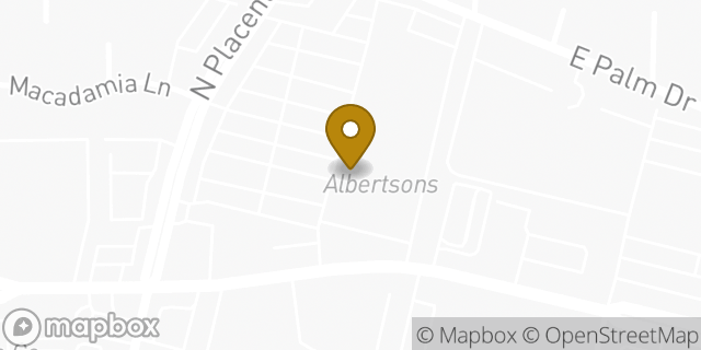 Map showing the location of Albertsons in Fullerton, CA 92831